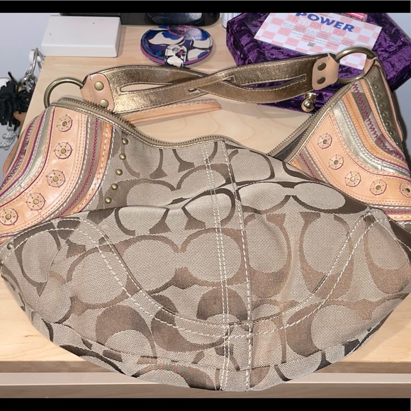 Coach Handbags - Coach Multicolor Signature Hobo Bag